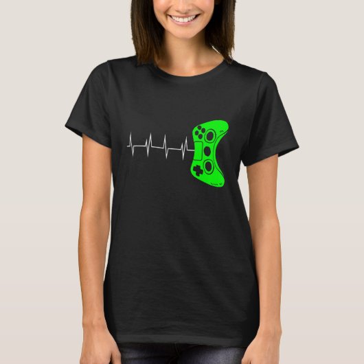 T-shirt Heartbeat of Gamer Video Game (Devant)
