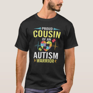 T-shirt Heartbeat Publie La Fière Cousine D'Une Guerrière