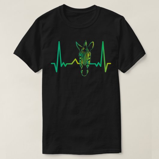 T-shirt Heartbeat Zebra (Design devant)