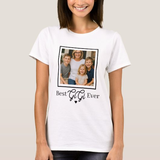 T-shirt Heartful Best GiGi Ever Grandma Appreciation Photo (Devant)