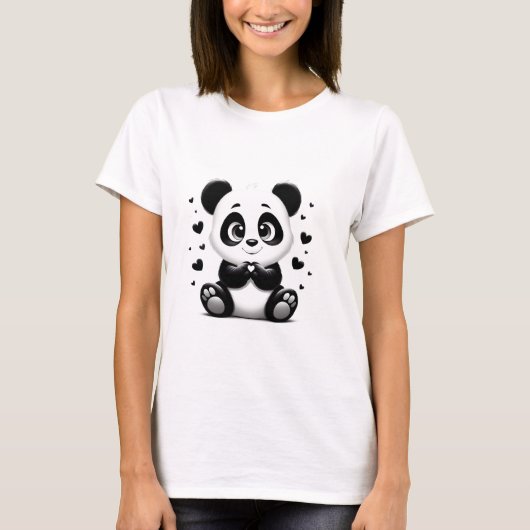 T-shirt Heartful Panda Love (Devant)