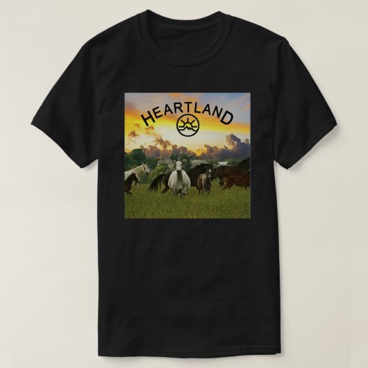 T-shirt Heartland, Cheval de Heartland Jeter l'oreiller (Design devant)