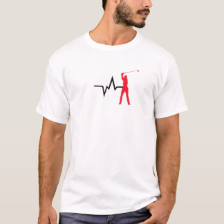 T-shirt Heartline Sports Golf Swing Golf Love Heartbeat
