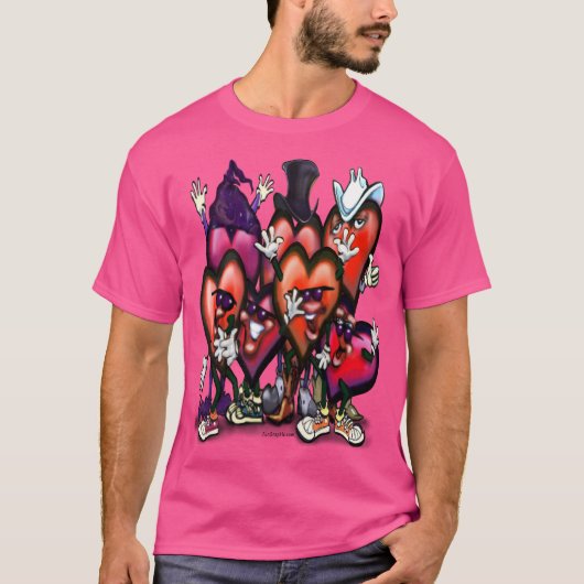 T-shirt Hearts Party (Devant)
