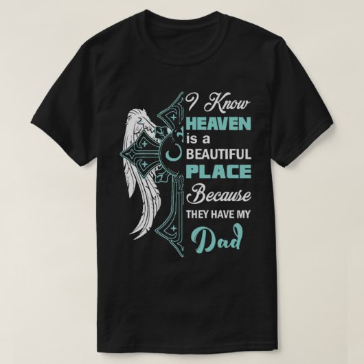 T-shirt Heaven dad the Best Fête des pères Don (Design devant)