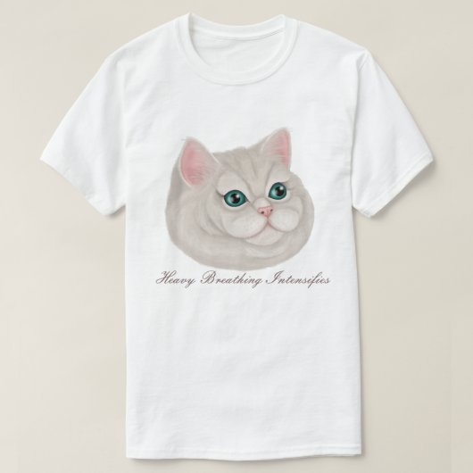 T-shirt Heavy Breathing cat (Design devant)