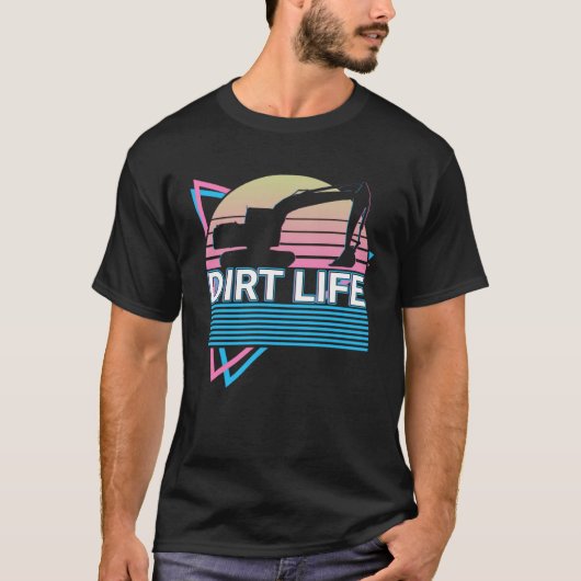 T-shirt Heavy Equipment Operator Retro HEO HEV Dirt Life (Devant)