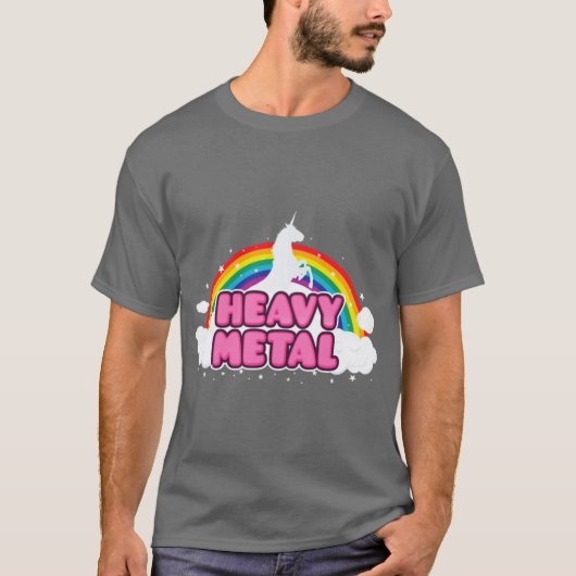 T-shirt Heavy Metal Unicorn friend (Devant)