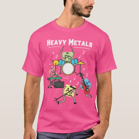 T-shirt Heavy Metals Rock Chemistry Physics Periodicable o (Devant)