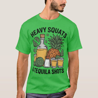 T-shirt Heavy Squats Andequila Shot Personalrainerequila L