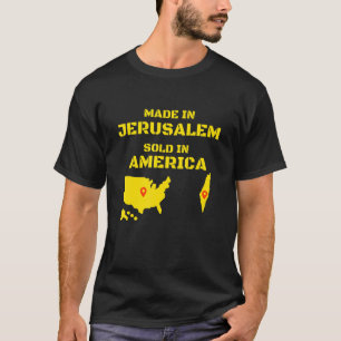 T-shirt Hébreu Israélite Fabriqué À Jérusalem Vendu En Amé