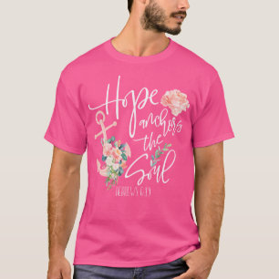 T-shirt Hébreux 619 Ancre Bible Verse Faith Citation Chris