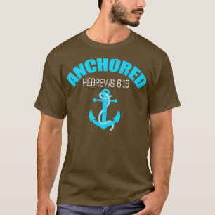 T-shirt Hébreux ancrés 619 Ancre bleue avec Écriture