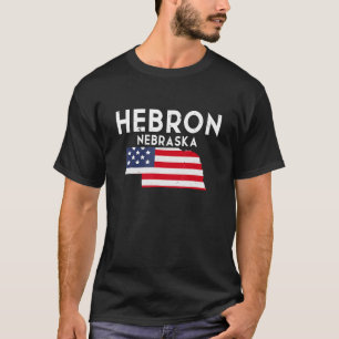 T-shirt Hébron Nebraska USA State America Travel Nebraskan