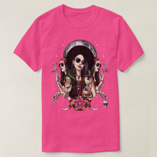 T-shirt Hecate Triple Lune déesse (Design devant)