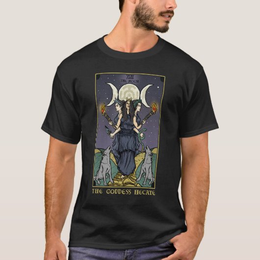 T-shirt Hecate Triple Lune déesse Wiccan Wicca Pagan Witc (Devant)
