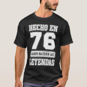 T-shirt Hecho En 1976 Espagnol Cumpleaños 47e anniversaire (Devant)
