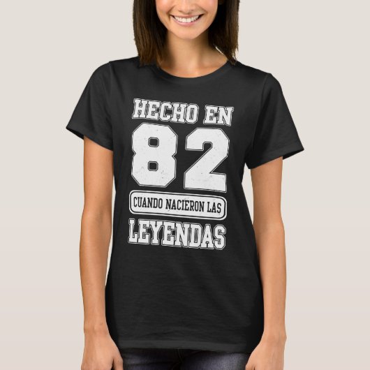 T-shirt Hecho En 1982 Espagnol Cumpleaños 41e Anniversaire (Devant)