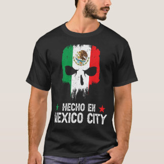 T-shirt Hecho en Mexico City Mexico - Drapeau mexicain - M