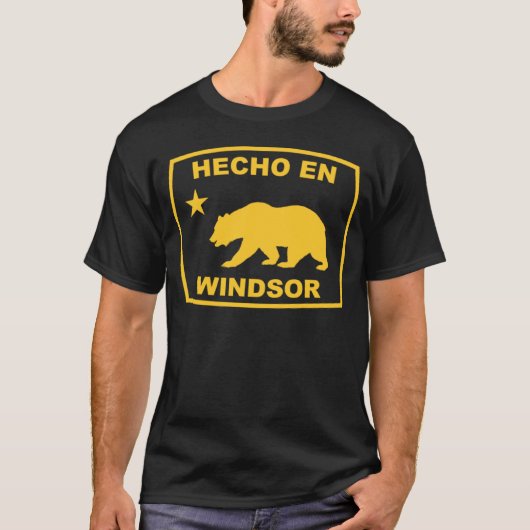 T-shirt Hecho en Windsor California Republic Pacific Coast (Devant)