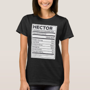 T-shirt Hector Nutrition Information Problème Résoudre Dur