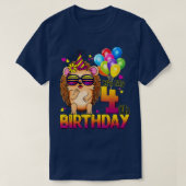 T-shirt Hedgehog 4th Birthday Shirt 4 Years Old Hedgehog B (Design devant)