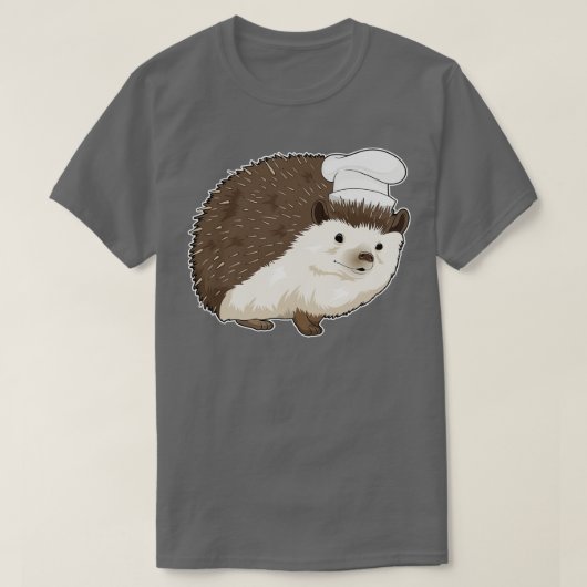 T-shirt Hedgehog Cook Chef Casquette (Design devant)