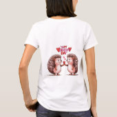 T-shirt Hedgehog Heart - Saint Valentin Amour (Dos)