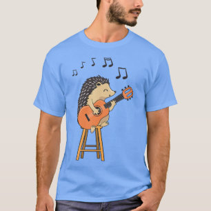 T-shirt Hedgehog Jouer Guitare Guitariste Musicien de musi