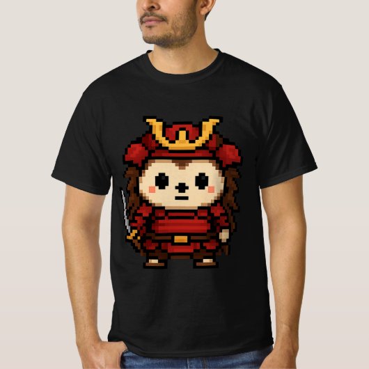 T-shirt hedgehog samouraï (Devant)