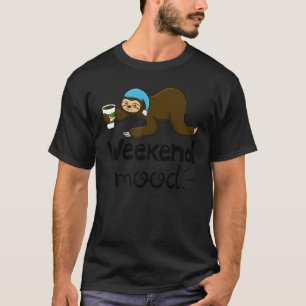 T-shirt Heekend Mood Sleepy Head Lazy Sloth Loth Women P