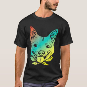 T-shirt Heeler Coloré Bleu Rouge Froid Bouvier Australien
