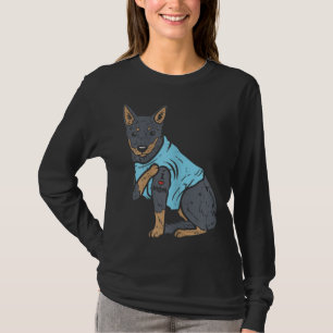 T-shirt Heeler I Love Maman Animal Animal Animal Pet Rouge