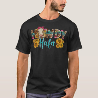 T-shirt Heifer de Howdy Ouest avec Serape de vache de Char