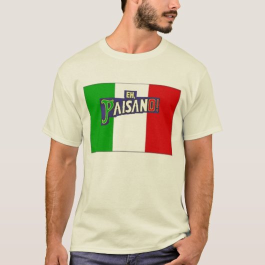 T-shirt Hein drapeau de Paisano w/Italian (Devant)