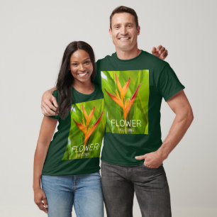 T-shirt Heliconia Fleurs Plante Botanique Jardin Design