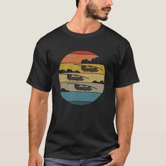 T-shirt Hélicoptère CH47 Chinook Retro Sunset CH-47 Chinoo (Devant)