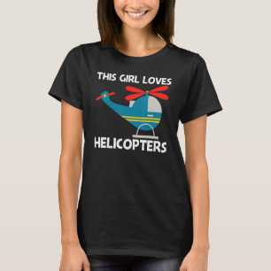 T-shirt Hélicoptère cool Pour Filles Maman Aéronefs Aérone