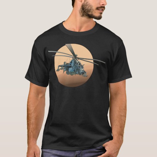 T-shirt Hélicoptère de dessin (Devant)