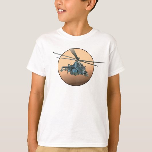 T-shirt Hélicoptère de dessin (Devant)