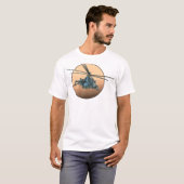 T-shirt Hélicoptère de dessin (Devant entier)