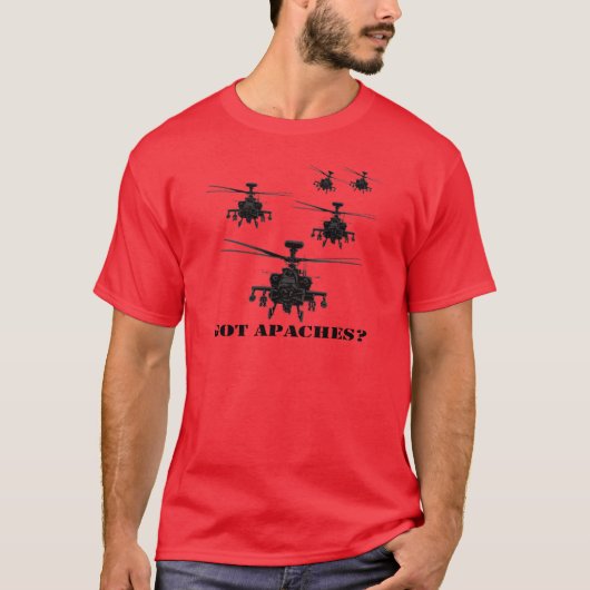 T-shirt Hélicoptère impressionnant d'Apache (Devant)