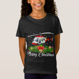 T-Shirt Hélicoptère Lover Correspondant Santa Hat Hélicopt