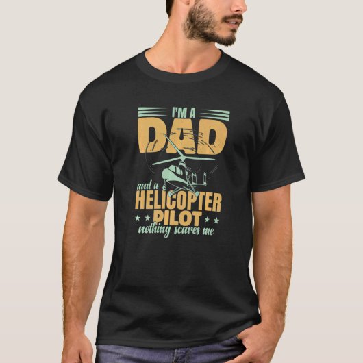 T-shirt Hélicoptère papa (Devant)