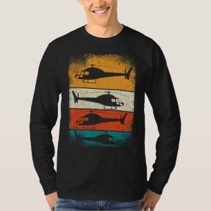 T-shirt Hélicoptère Rétro Pour Hommes Femmes Hélicoptère P