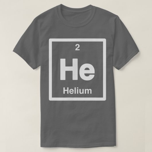 T-shirt Hélium - He- Tableau périodique des éléments - Sci (Design devant)