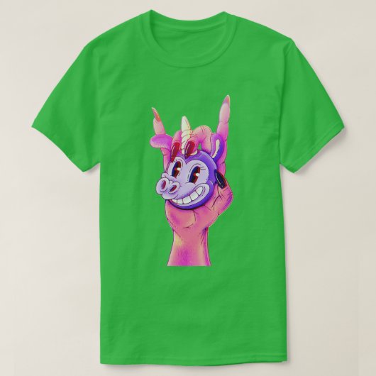 T-shirt Hell Unicorn main (Design devant)