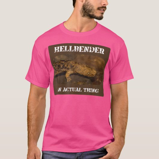 T-shirt Hellbender Funny Géant Salamander Mal Animal Nam (Devant)