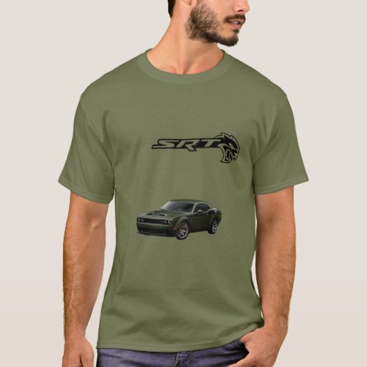 T-shirt Hellcat SRT Homme - Dodge Challenger Muscl (Devant)