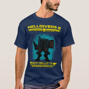T-shirt Helldivers 2 Sony Playstation Jeu Vidéo Dire Bonjo